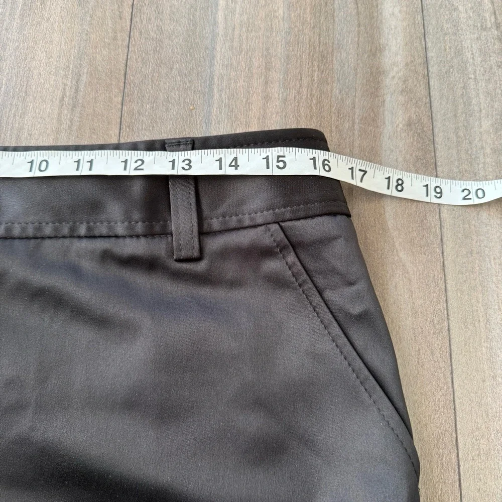 Vtg Y2K Express satin mini micro low rise shorts black size 6 - Picture 3 of 7